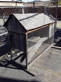 Rabbit hutch Chicken Coop or small animal to level cage hinged roof doors above and lower level