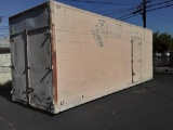 Aluminum cargo container approximately 20 ft long