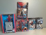 Spider-Man items X6: Coin Bank, Jiggle Head, Light up toy, Action figure, Magnetics