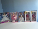 Barbie dolls and Disney doll, X5