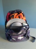 Backpack, sun hat, X3 caps, plush toy, X2 water bottles, thermos, X2 coffee mugs