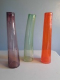 Glass flower vases X3