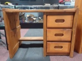 Wooden desk and dresser