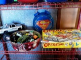 Operation game Superman clock 10 full of Hot Wheel style cars
