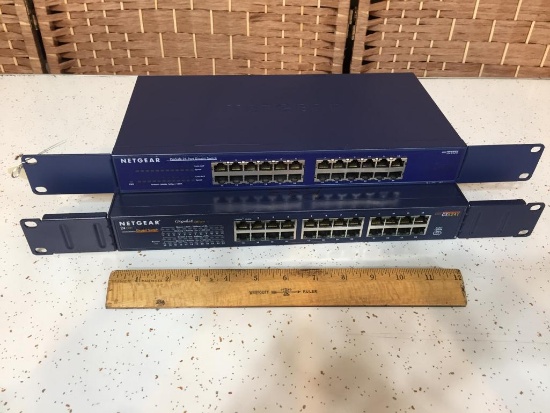 Netgear JGS524 & GS524T 24 Port Gigabit RackMount Switch 2pcs