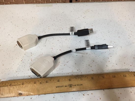DVI to Display Port Adapter Cables 2pcs