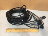 Belden 9267 75ohm Triax VW-1 Cable w/ B38 Television Camera / CCU Cables -3pcs
