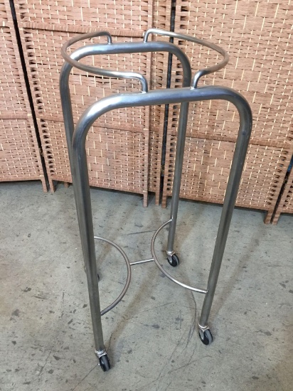 Stainless Steel Cart 34" Tall for Holding Round Trays Surgical / Medical