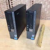 Dell Optiplex 780 Intel Core 2 Duo E8500 3.16GHz 4GB 250GB Windows 7 Pro SFF Desktop Computers 2pcs