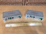 Elcommtech 144S-VT/DX-M1ST Fiber Optic Video Transmitter & 2CH RS-422 Data Transceivers - 2pcs