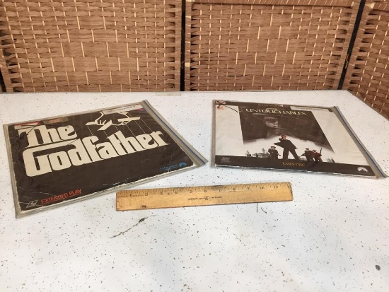The Godfather & The Untochables Laserdisc Video Movies - 2pcs