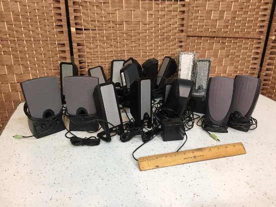 Assorted Dell Multimedia Computer Speakers - 9 pairs
