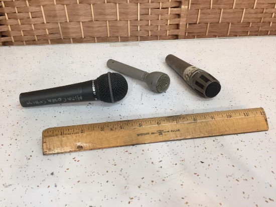 Samson ElectroVoice 635A & Shure 515SD XLR Wired Microphones - 3pcs