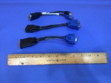 Dell DMS-59 to Dual VGA Y Dongle Adapter Cable - ONE(1) Lot with 3pcs