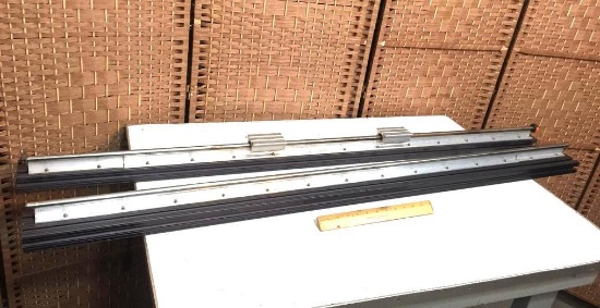 57" Long Round Rail w/ Pillow Block Linear Sliders - 2pcs