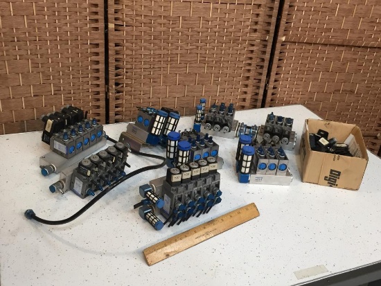 Festo MFH-3-1/8-S MFH-5-1/8 Solenoid Pneumatic Valves & PRS-1/8-3 Manifold Blocks - 8 pcs