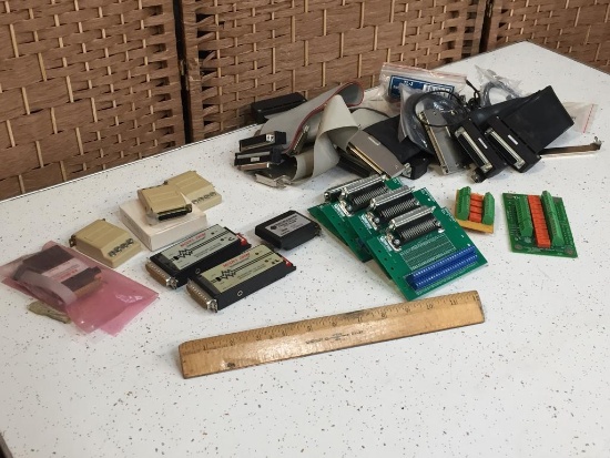 Assorted Electronic Parts / 68HC12 Debugger / DB50 breakout & Relay Board / Serial Converter