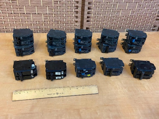 General Electric Double Pole 2P 30A Circuit Breakers - 15pcs