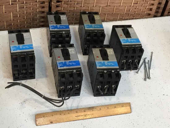 Siemens ED230B Series 15A 30A 40A & 50A 3 Poles Circuit Breakers - 6pcs