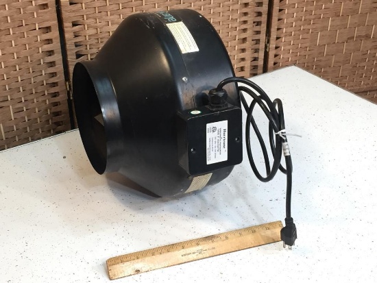 Hurricane 736580 8" Comercial Centrifugal Inline Duct Fan