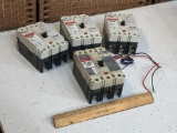Cutler Hammer FD35k 225A 600VAC & HMCP 7A 600VAC 3 Poles Circuit Breakers - 4 pcs