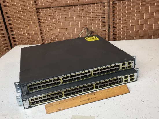 Cisco Catalyst 3750G Series WS-C3750G-48TS-S 48 Port Switches - 2pcs