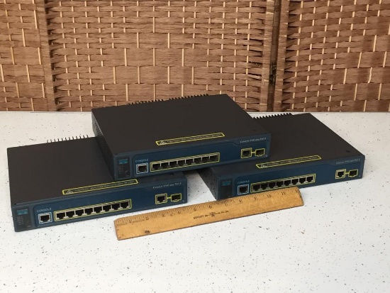 Cisco WS-C3560-8PC-S Catalyst 3560 Series 8 Port PoE Switches - 3pcs