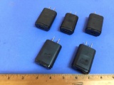 LG MCS-02WT Travel Wall USB Adapter / AC Power Plug 5V 0.85A LOT of 5pcs