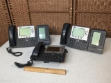 Cisco Unified IP SIP 7960 Series VoIP Office Phones w/ 7914 Expansion Module - 3pcs