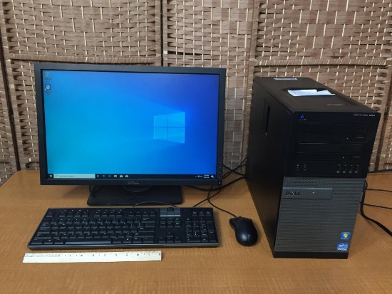 Dell Optiplex 990 Intel i7-2600 3.4GHz 8GB 250GB Win 10 Desktop Computer w/ 22" LCD Monitor