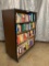 Assorted Books with Rolling Bookcase
