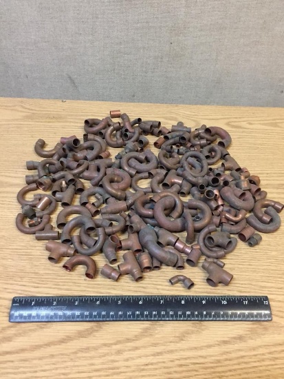 Assorted Copper Fittings Elbows Tees 180 Degree Reducing