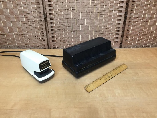 Panasonic AS-300NN Electrical Staper & KX-20P 3 Hole Puncher