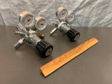 Victor HPT500-125-580-4M & HPS500-40-540-4M High Purity Gas Regulators - 2pcs