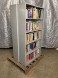 Assorted Books with Metal Bookshelves - 2 pcs
