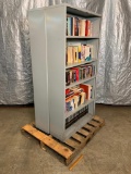 Assorted Books with Metal Bookshelves - 2 pcs