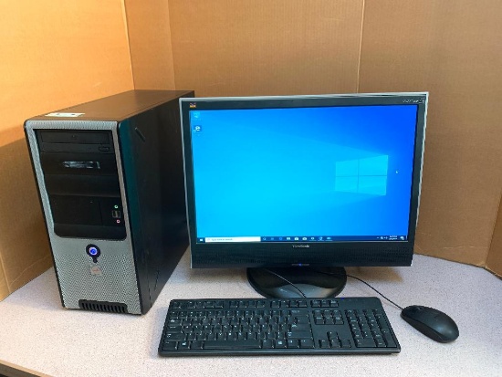 Minitower PC 22" LCD Intel Core i3-530 2.93GHz 8GB 250GB Win 10 Pro Desktop Computer