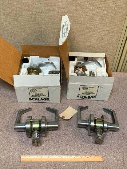 Schlage AL53PD SAT 626 All Purpose Entrance Door Locks / Entry Door Knobs - 2pcs