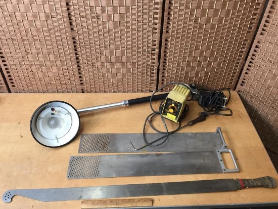 LMI Milton Roy A181-95S Chemical Metering Pump / WorkBench Light & Tools