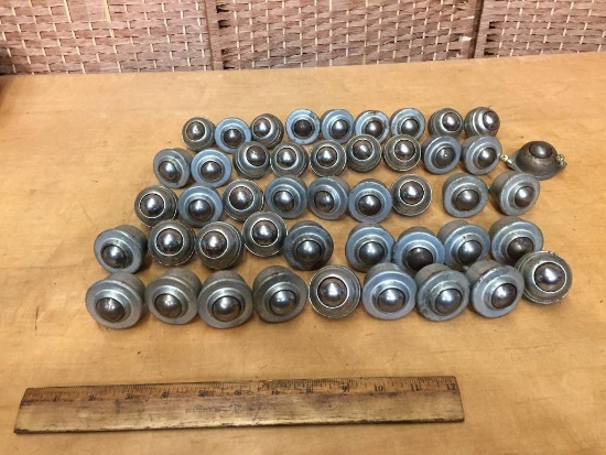 Conveyor Steel Ball Transfer Bearing / Roller Ball Stud Mount 18lbs - 46pcs