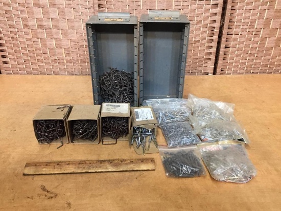Metal Cable Staples / Rivets & Steel Bins