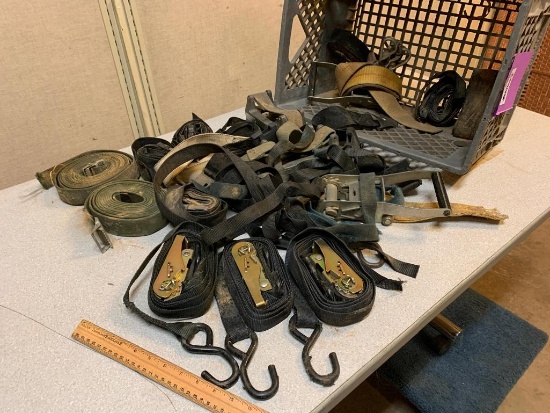 Assorted Heavy Duty Vinyl Ratchet Tie Down Straps