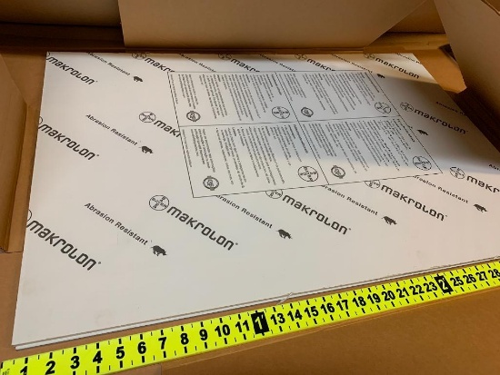 Bayer Makrolon Extruded Polycarbonate Transparent Sheets 36x24x.25 - 2pcs