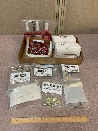 Assorted Terminal Lugs / Loctite 272 / Hose Clamps