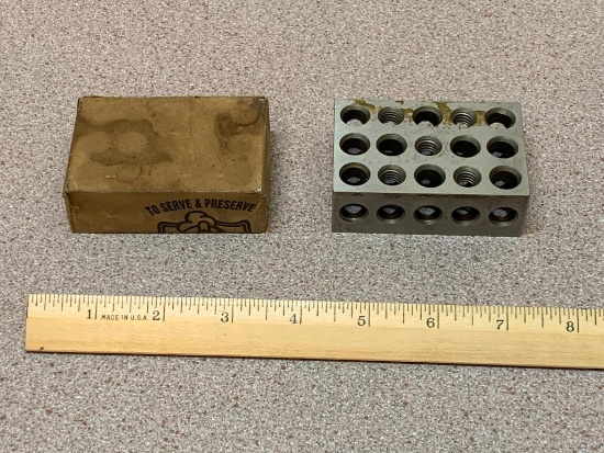 Suburban Precision Machinist 123 Blocks / Tri-Blocks 1"x2"x3" / 23 Holes - 2pcs