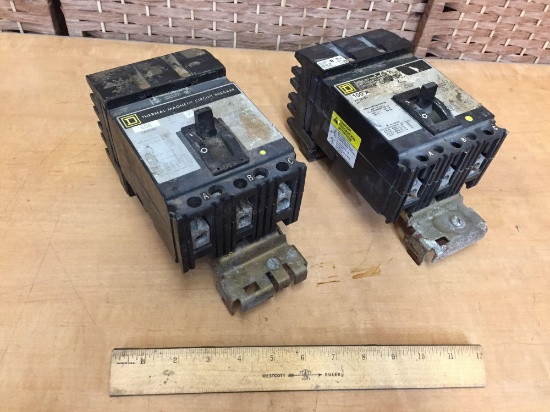 Square D FC34100 & FA34060 60amps & 100amps Circuit Breakers - 2pcs