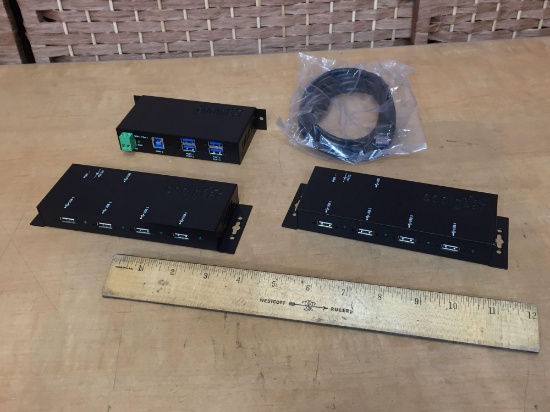 CoolGear Industrial USB 3.0 & USB 1 Hubs- 3pcs