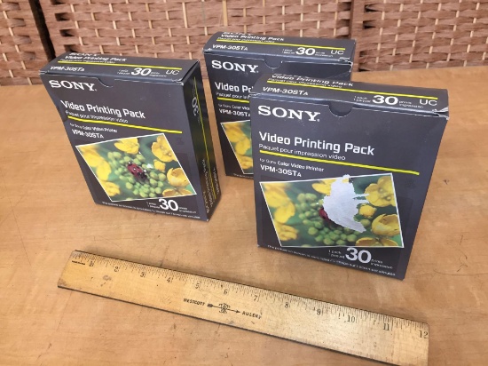 Sony VPM-30STA Video Printing Pack ( Paper & Ink ) NEW - 3pcs