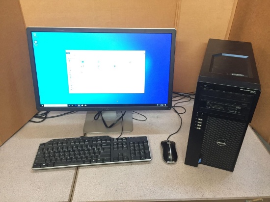 Dell Precision T1700 24" LCD Intel i5-4590 Win 10 Pro Desktop Workstation Computer