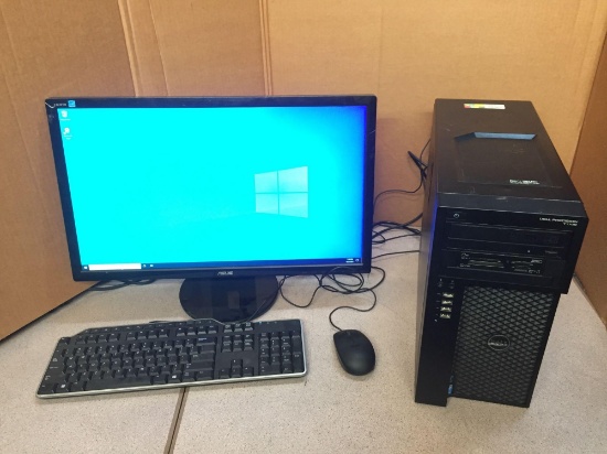 Dell Precision T1700 24" LCD Intel i5-4590 Win 10 Pro Desktop Workstation Computer